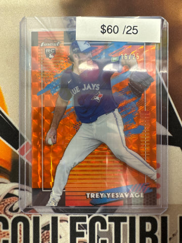 2026 Topps Finest MLB Trey Yesavage Uncommon Rookie Orange Geometric Refractor /25