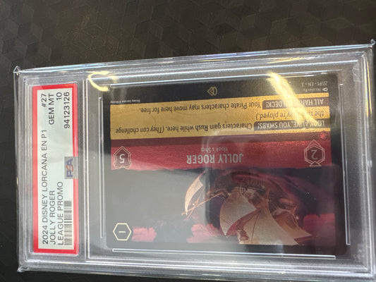 2024 Disney Lorcana En P1 Jolly Roger League Promo 27/P1 PSA 10