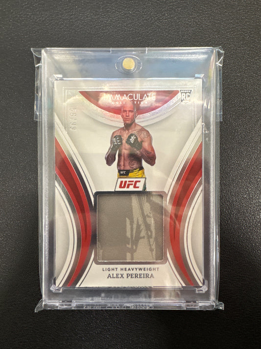 2023 Panini Immaculate Collection UFC Alex Pereira Remarkable Memorabilia Rookie /99