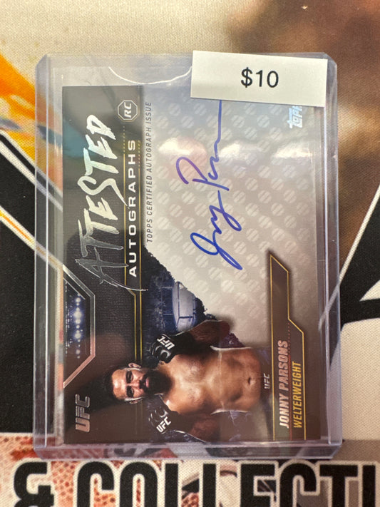 2024 Topps Knockout UFC Jonny Parsons Attested Autograph Rookie