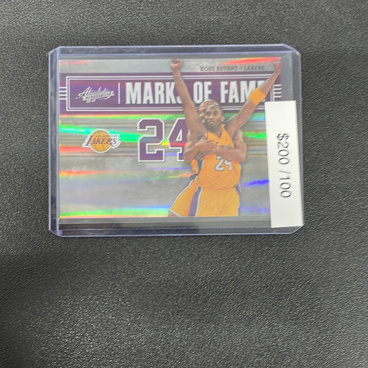 2009-10 NBA Absolute Kobe Bryant Marks Of Fame /100