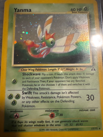 Pokemon Yanma holo 17/75 Neo Discovery LP