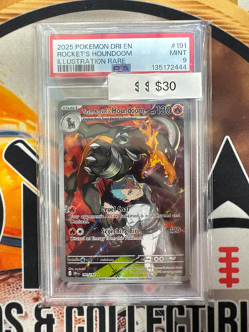 Pokemon Team Rocket’s Houndoom 191/182 Destined Rivals PSA 9
