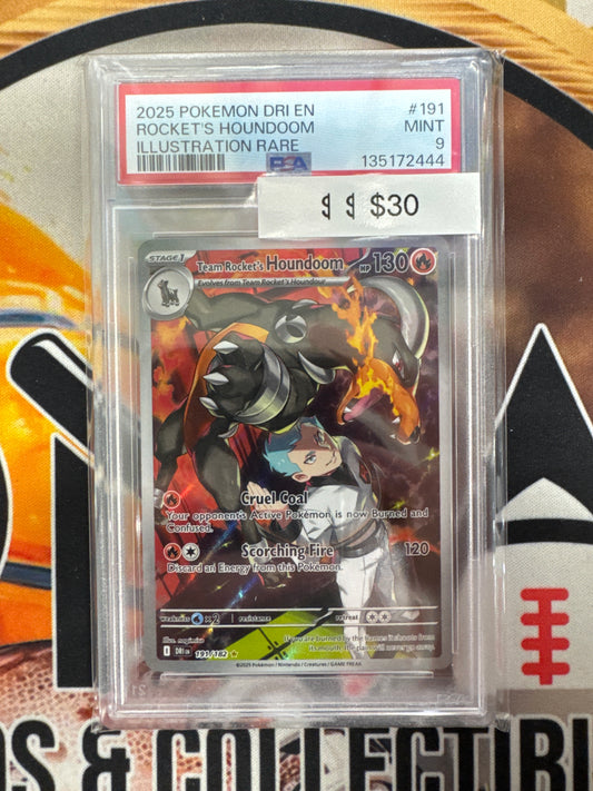 Pokemon Team Rocket’s Houndoom 191/182 Destined Rivals PSA 9
