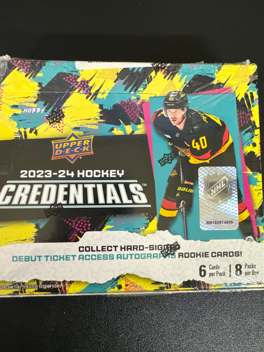 2023-24 Upper Deck Credentials NHL hockey hobby