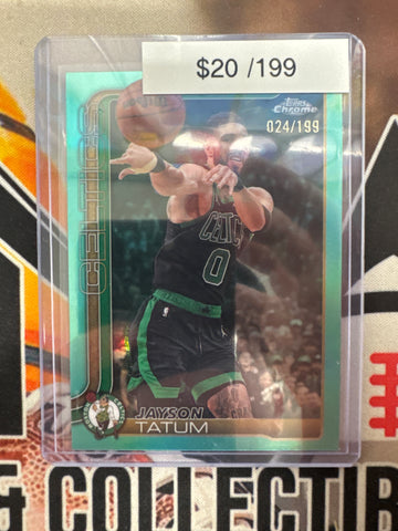 2026 Topps Chrome NBA Jayson Tatum Teal Refractor /199