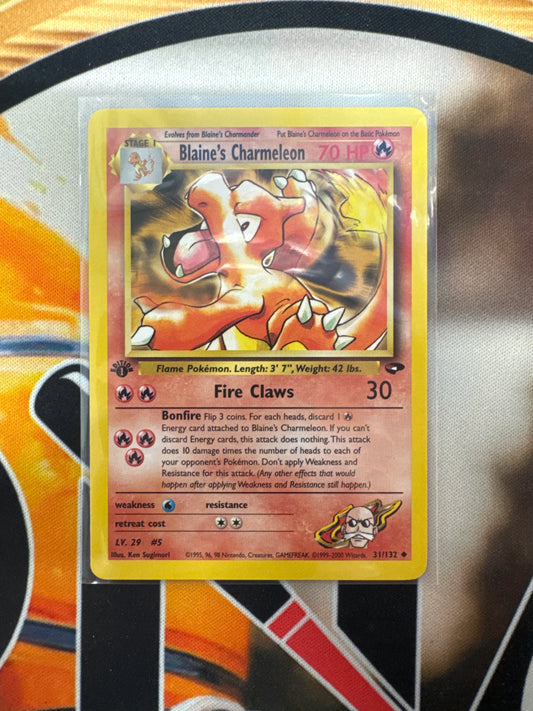 Pokémon Blaine’s Charmeleon Gym Challenge 1st Edition 31/132