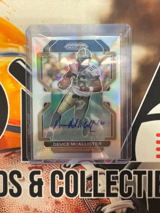 2021 Panini Prizm NFL Deuce McAllister Silver Prizm Autograph
