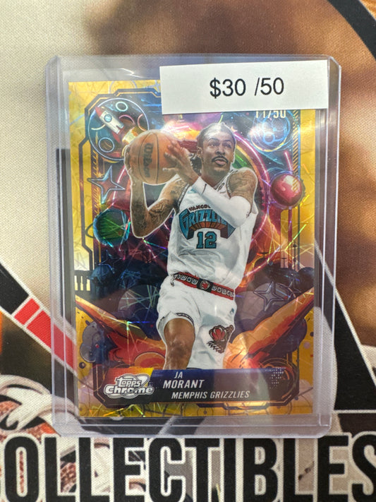 2026 Topps Chrome Cosmic NBA Ja Morant Propulsion Gold Lazer Cosmic /50
