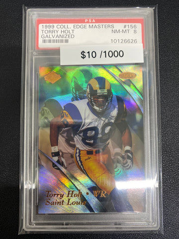 1999 Collector’s Edge Masters Torry Holt Galvanized /1000 PSA 8