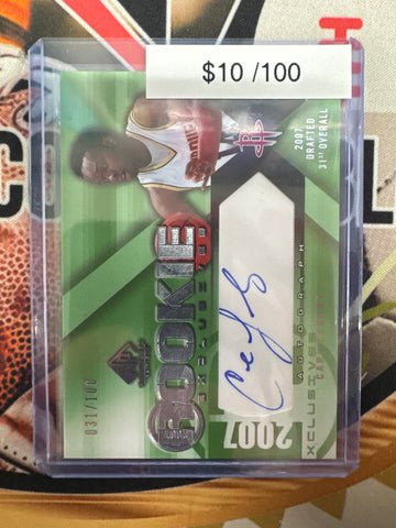 2007-08 NBA SP Game-Used Carl Landry Rookie Exclusive Patch Autograph /100