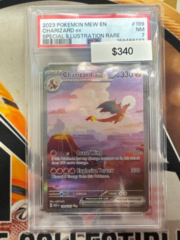 Pokémon Mew EN Charizard EX Special Illustration Rare 199/165 PSA 7