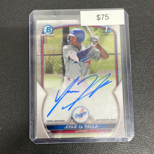 2023 MLB Josue De Paula 1st Bowman Chrome Auto