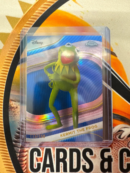 2025 Topps Chrome Disney Kermit The Frog Blue Refractor /150