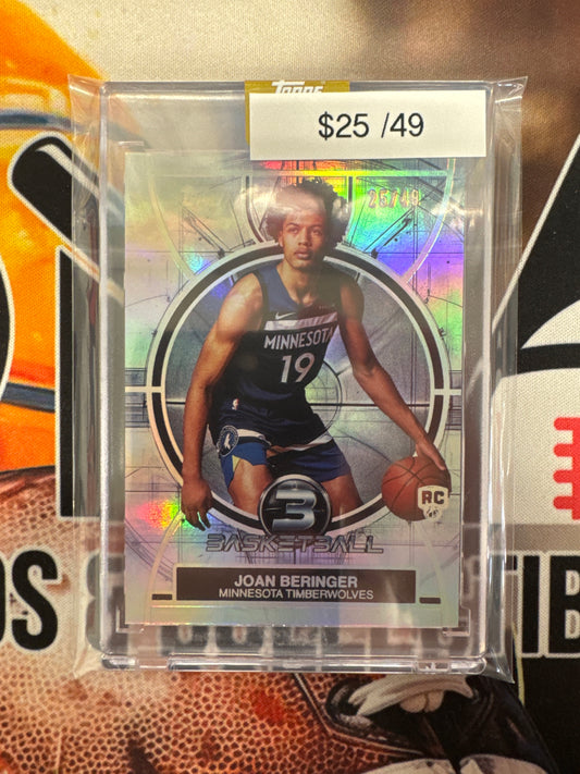 2026 Topps 3 NBA Joan Beringer Rookie Refractor /49