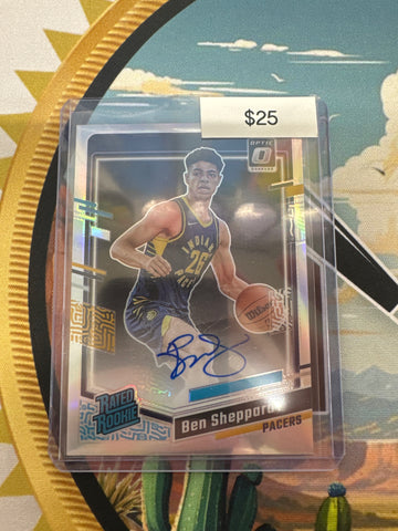 2023-24 Panini Donruss Optic Basketball Ben Sheppard Rated Rookie Holo Autograph