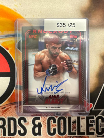 2024 Topps Knockout UFC Amir Albazi Autograph Red Refractor /25