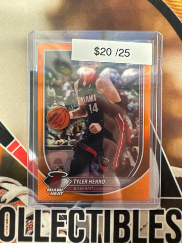2025 Topps Bowman Basketball Tyler Herro Orange Refractor /25