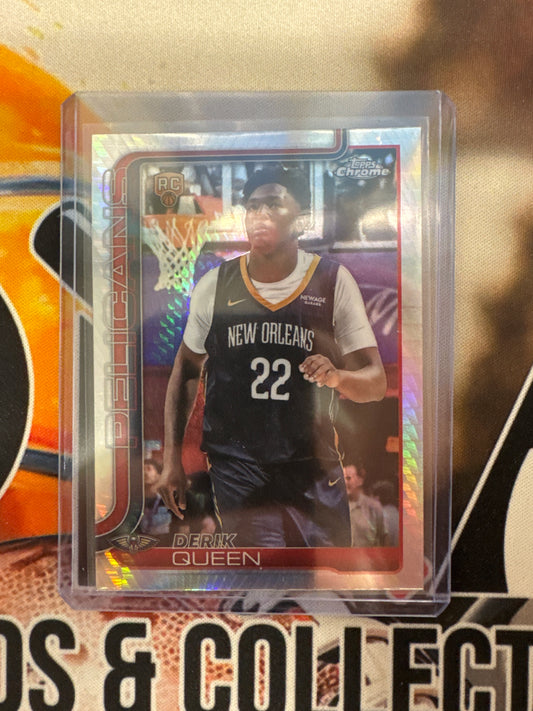 2025 Topps Chrome Basketball Derik Queen Rookie Hyper Prizm