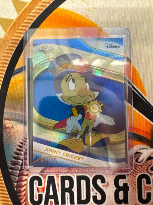 2025 Topps Chrome Disney Jiminy Cricket Blue Refractor /150