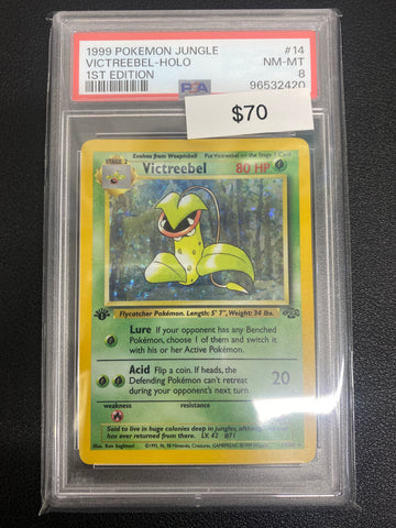 Pokémon 1st Edition Jungle Victreebel Holo PSA 8