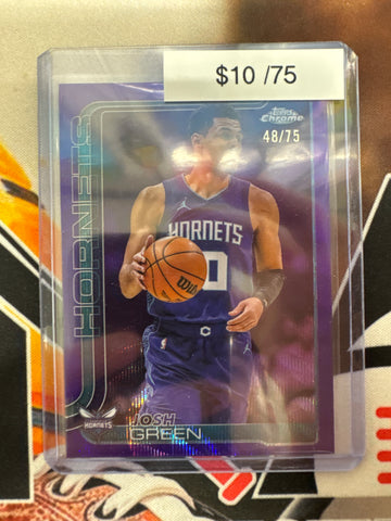 2025-26 Topps Chrome NBA Josh Green Purple Wave Refractor /75