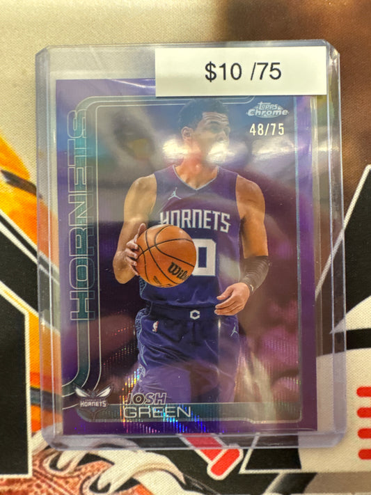2025-26 Topps Chrome NBA Josh Green Purple Wave Refractor /75