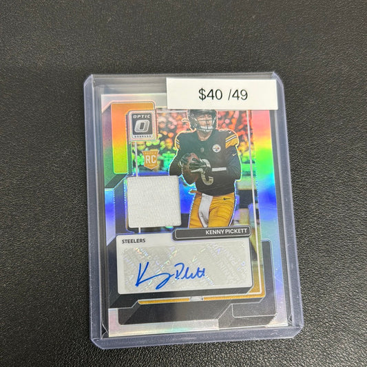 2022 NFL Donruss Optic Kenny Pickett Holo Rookie Patch Auto /49