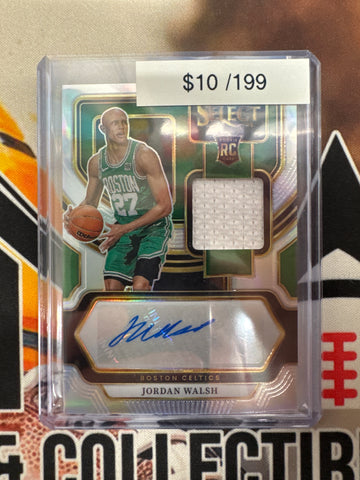 2023-24 Panini Select Basketball Jordan Walsh Rookie Patch Autograph Silver /199