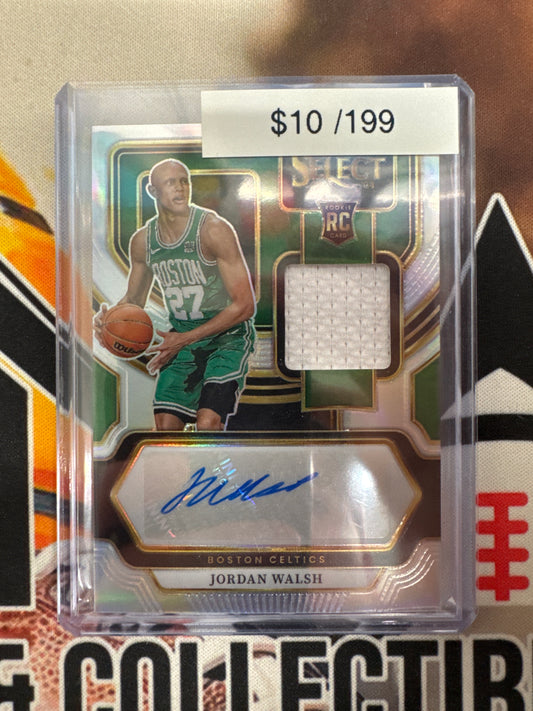 2023-24 Panini Select Basketball Jordan Walsh Rookie Patch Autograph Silver /199