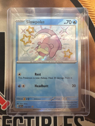 Pokémon Slowpoke 116/091 Paldean Fates Shiny Rare NM