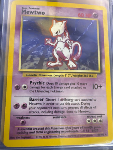 Pokémon Mewtwo Base Set Holo 10/102