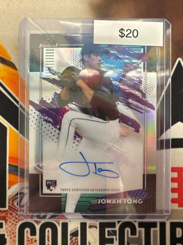 2026 Topps Finest MLB Jonah Tong Rookie Finest Autograph Refractor