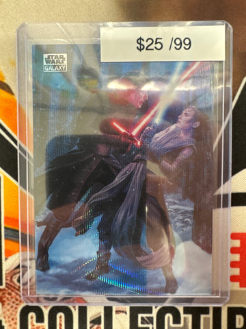 Topps Chrome Star Wars Galaxy You Need A Teacher Wave Refractor /99