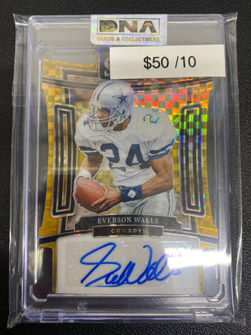 2023 Select Everson Walls Gold Checkerboard Auto /10 SIG-EWA