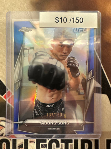 2026 Topps Chrome UFC Yadong Song Blue Refractor /150