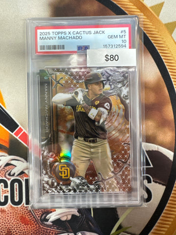 2025 Topps X Cactus Jack Manny Machado PSA 10