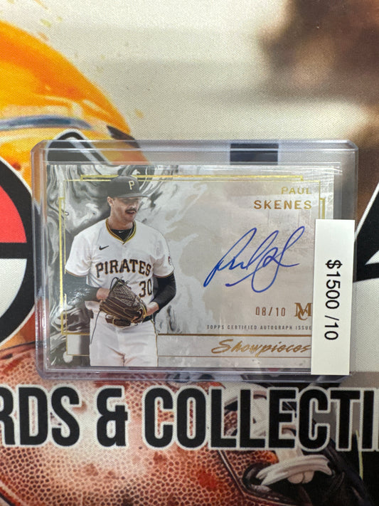2025 Topps Museum Collection MLB Paul Skenes Showpieces Autograph Gold /10
