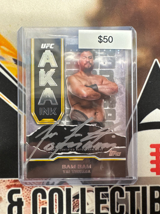 2024 Topps UFC Knockout Tai Tuivavsa “Bam Bam” AKA Ink Autograph