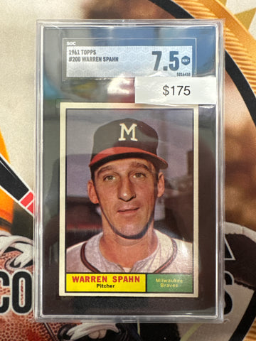 1961 Topps MLB Warren Spahn SGC 7.5