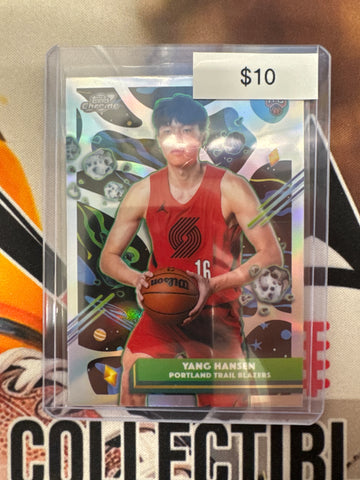 2026 Topps Chrome Cosmic NBA Yang Hansen Rookie Silver Refractor