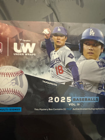 2025 Under Wraps Autograph Baseball Volume II