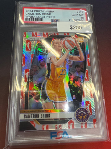 2024 Prizm WNBA Cameron Brink Logo Prizm PSA 10