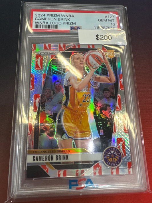 2024 Prizm WNBA Cameron Brink Logo Prizm PSA 10
