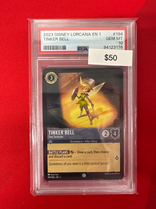 2023 Disney Lorcana En 1 Tinker Bell 194/204 PSA 10
