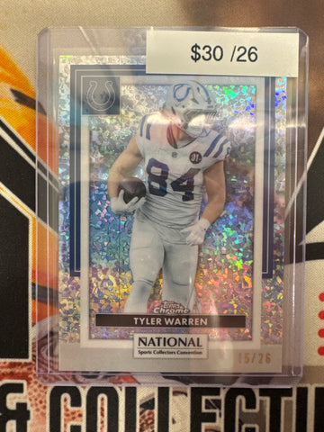 2026 Topps Chrome NFL X The National Tyler Warren National Refractor /26