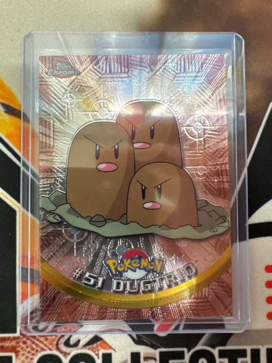 2000 Topps Chrome Pokemon Dugtrio TV Animation Series #51