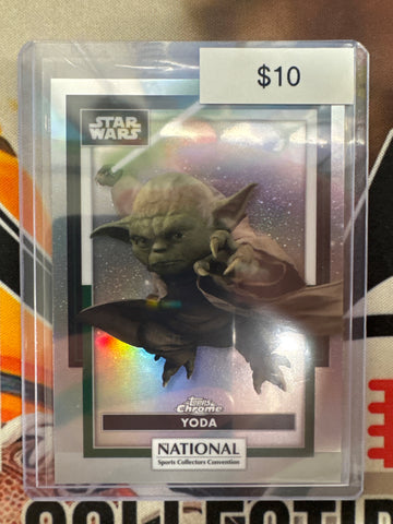 2026 Topps Chrome Star Wars X The National Yoda Refractor