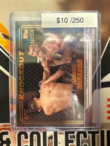 2024 Topps Knockout UFC Gabriel Miranda Rookie Bronze Refractor /250