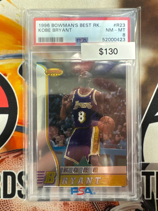 1996 Bowman’s Best Kobe Bryant Rookie PSA 8